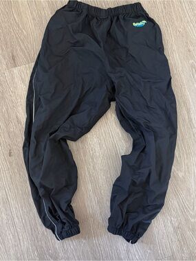 Splashy kids black rain pull on pants sz 5/6